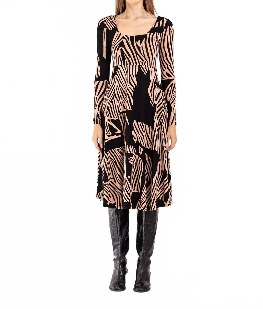 NEW BEL KAZAN fiona midi dress in black captain